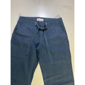 Banana Republic Pants Ryan Fit Linen / Cotton Drawstring Waist Pocket Straight 0